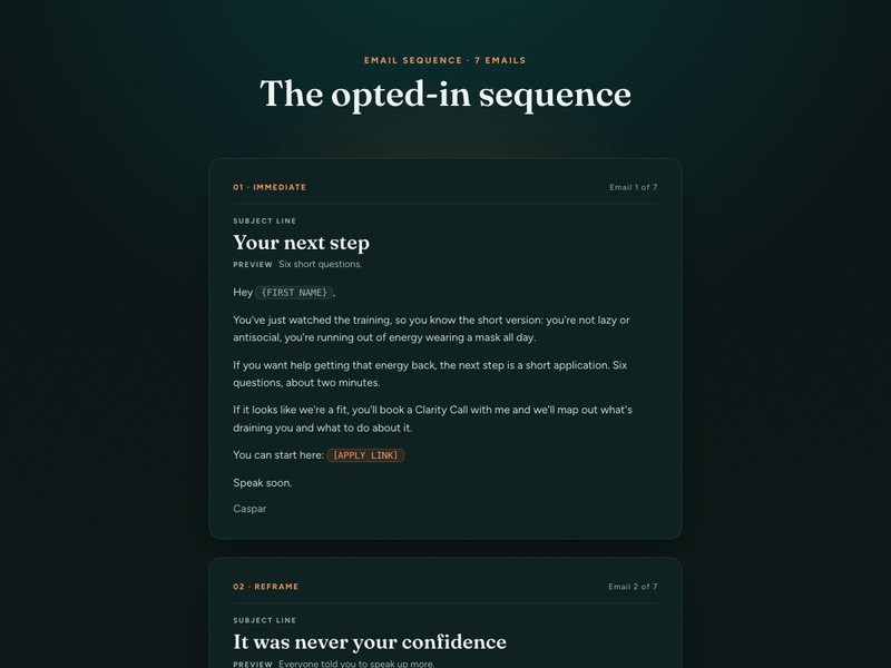Opted-in sequence preview