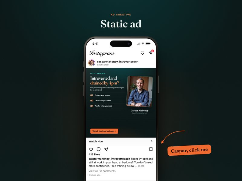 Static ad preview